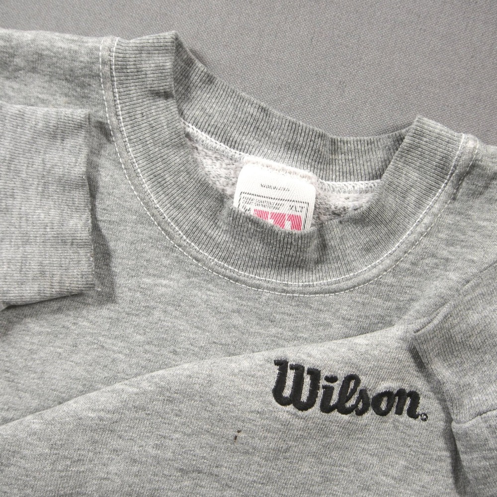 USA Vintage Wilson Embroidered Cotton Crewneck Men Sweatshirt XL Tall Gym Tennis